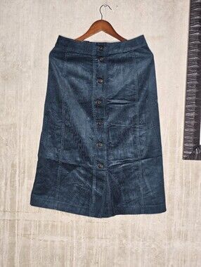 Banana Republic Teal Button-Front Skirt Size 6